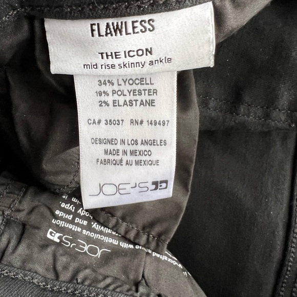 Joe's Jeans The Icon Women's Black Mid Rise Skinny Jeans NWT Size 29 - Picture 10 of 12